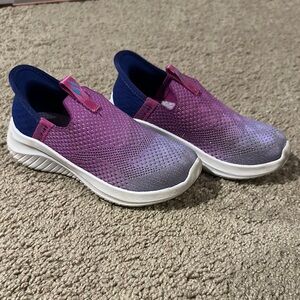 Pink and Blue Slip-On Sneakers